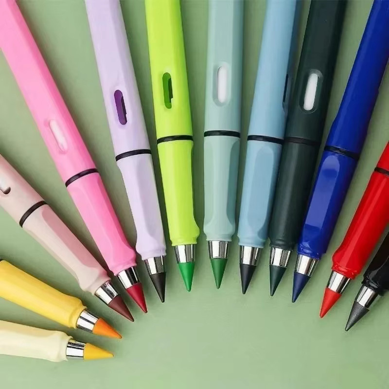 Ewiger radierbarer Stift mit austauschbarem Kopf in 12 Farben, umweltfreundliches Malzubehör für Schüler und Kinder zum Zeichnen - Bild 2