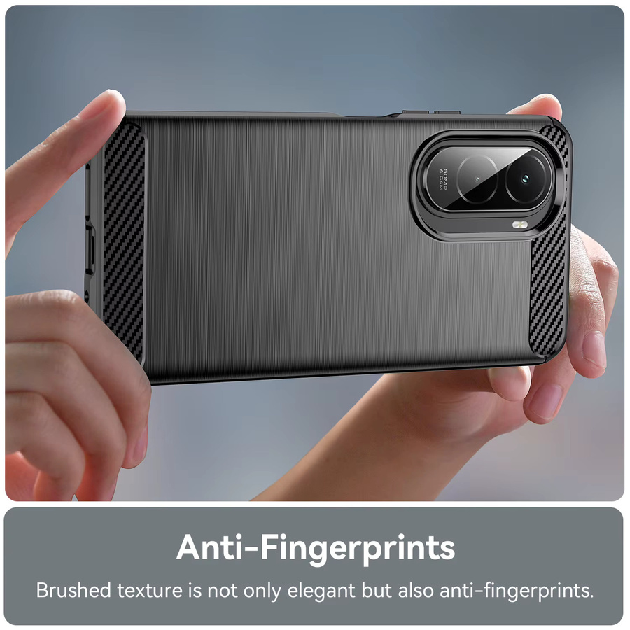 Stoßfeste Silikon-Carbonfaser Handyhülle für Xiaomi Poco M7 4G / Poco M7 Plus (6,9 Zoll) - Bild 5