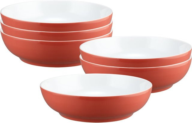 Seltmann Weiden Foodbowls Liberty Pure Colors Salatgeschirr aus Porzellan, Multicolour, 6er Set, Durchmesser: 25 cm - Bild 1
