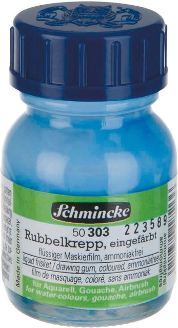 Schmincke Rubbelkrepp eingefärbt Blau 20ml - Bild 1