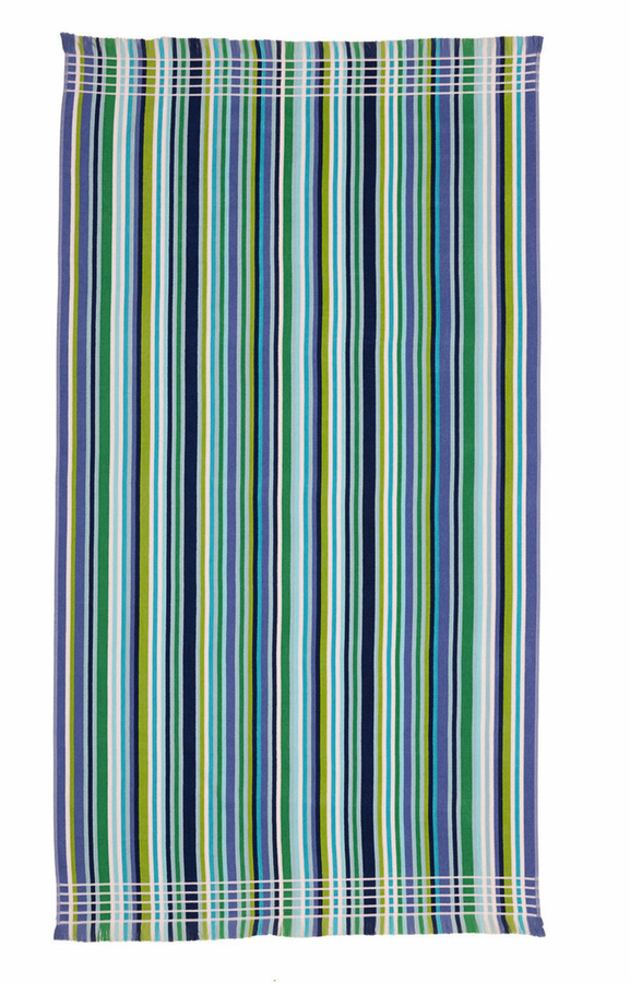 Dormabell Hamamtuch gestreift in Azur, B/H: 100 x 180 cm - Bild 1