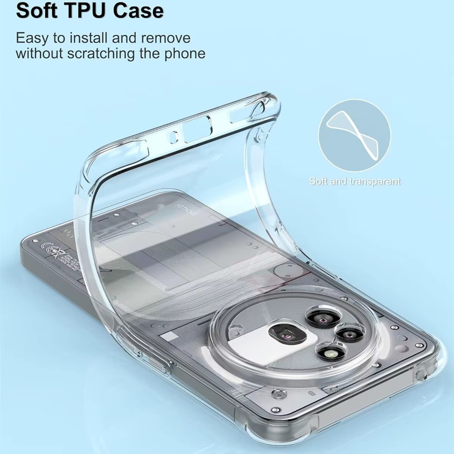 Transparente TPU-Schutzhülle für Nothing Phone 3A Pro und 2A Plus CMF, stoßfeste Hülle mit verstärkten Ecken von Fundas - Bild 4