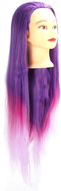Shoemst Friseurkopf mit Haaren, Lila Rosa Farbverlauf, Unisex - Bild 1