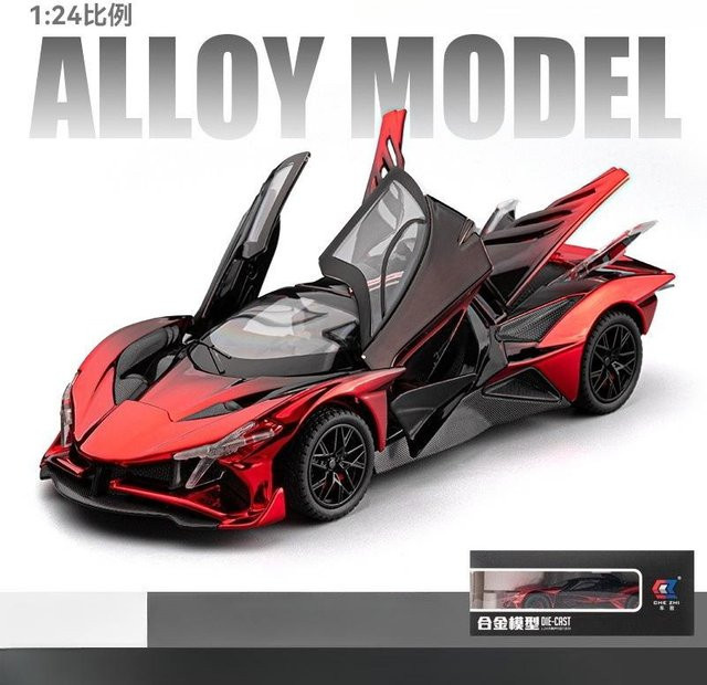 Linyi toy car Evo Supercar Spielzeugauto Modell, 1:24, mit Licht und Sound, ab 14 Jahren - Bild 1