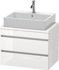 Duravit Waschtischunterschrank Com DuraStyle in Weiß Hochglanz mit 2 Schubladen, B/T/H: 70 x 47,8 x 51,2 cm - Bild 1