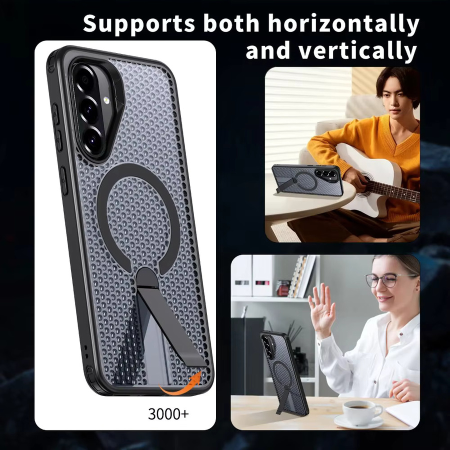 Magnetische Schutzhülle mit Netz-Wärmeableitung für Samsung Galaxy A57 A37 A17 A07 A56 A36 A26 A16 A06 A55 A35 A15 A05S in Blau - Bild 4