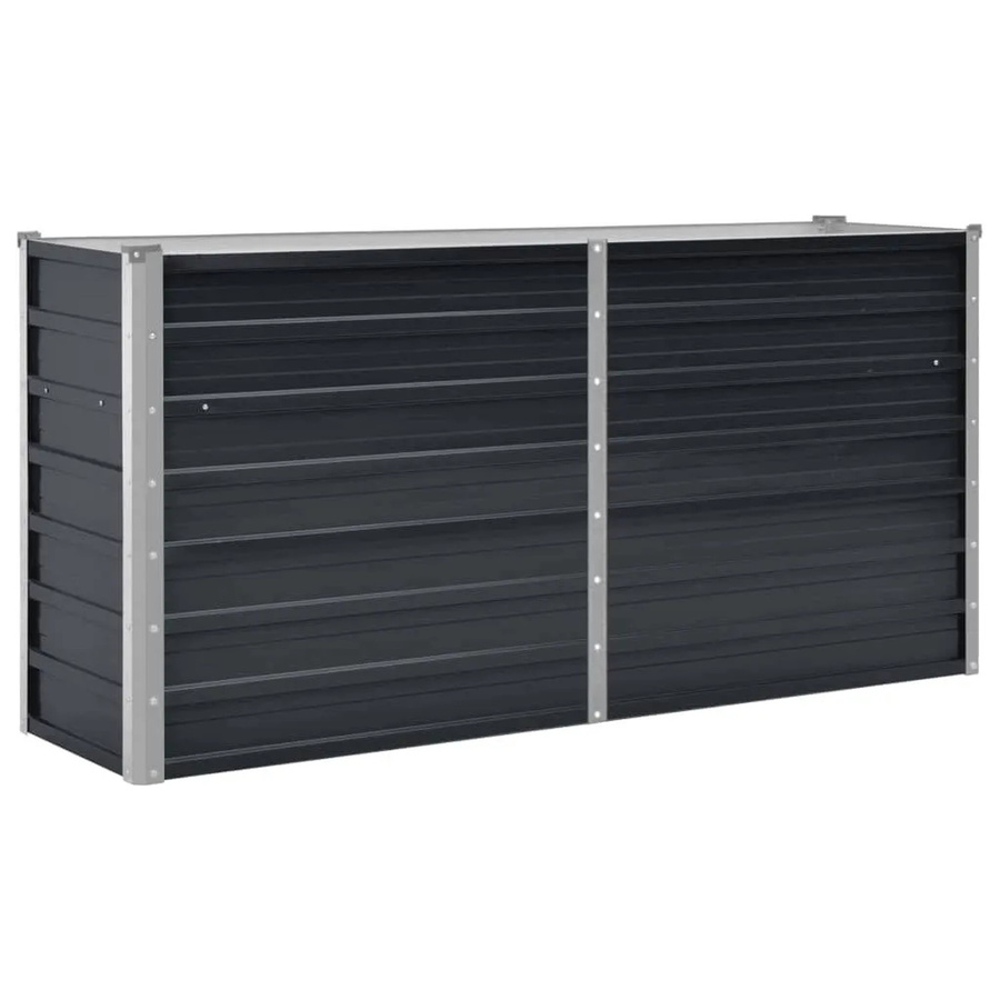 DELUKE Hochbeet OSKAR aus verzinktem Stahl in Anthrazit, B/T/H: 160 x 40 x 77 cm - Bild 2