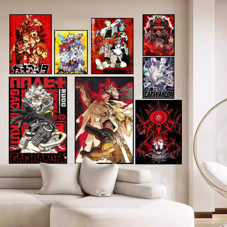 G-GACHIAKUTA Anime-Poster mit selbstklebendem Whitepaper-Druck, mehrfarbige Illustration zur Wanddekoration - Bild 4