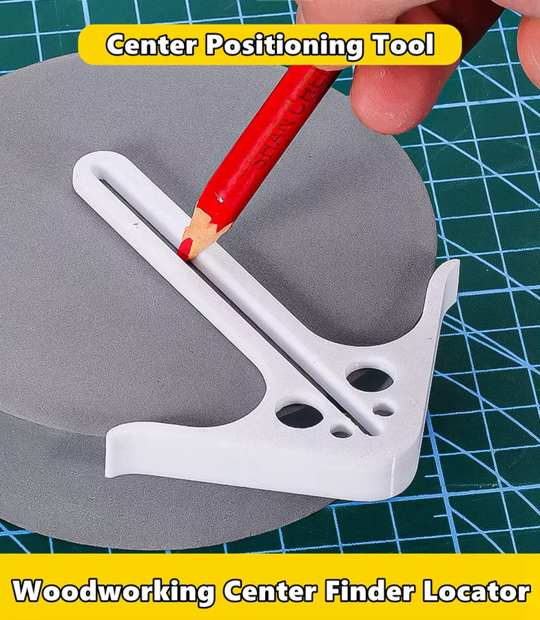 Center Finder Tool Center Locator als Positionierungsmessgerät und Zentriergerät für die Holzbearbeitung in Weiß - Bild 2