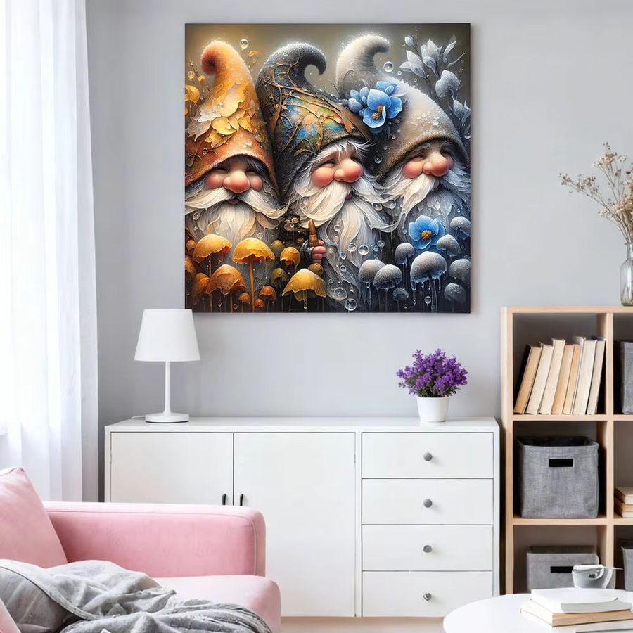 HUACAN 5D DIY Diamantmalerei Kobold Zwerg Cartoon Mosaik Strass Bild Multicolor B/H: 20 x 20 cm - Bild 3