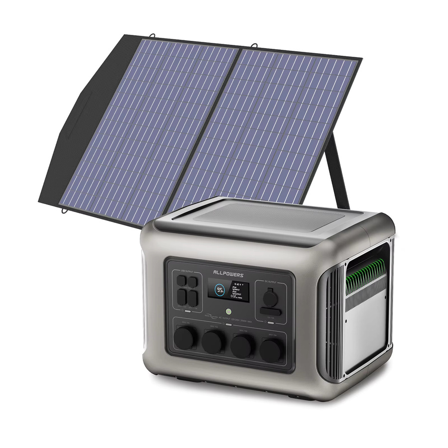 ALLPOWERS R2500 Solargenerator Tragbare Powerstation 2500W 1920Wh in Grau mit Solarmodulen für Camping, Wohnmobil und Zuhause - Bild 7
