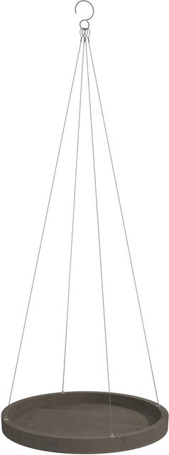 Ecopots Hängender Pflanzenhalter Untersetzer Braungrau Taupe Breite: 36 cm, Höhe: 3 cm - Bild 1