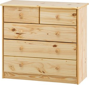 Möbilia Kommode aus Massivholz Kiefer in Beige - Bild 1