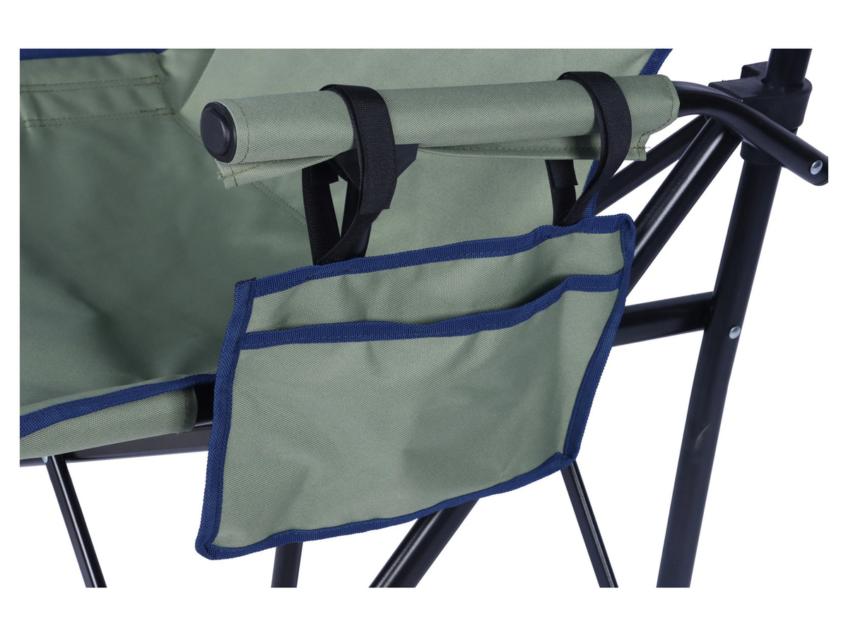 TAMBU Campingstuhl NADIRA faltbar in Grün mit Getränkehalter und Tasche, belastbar bis 120 kg - Bild 2