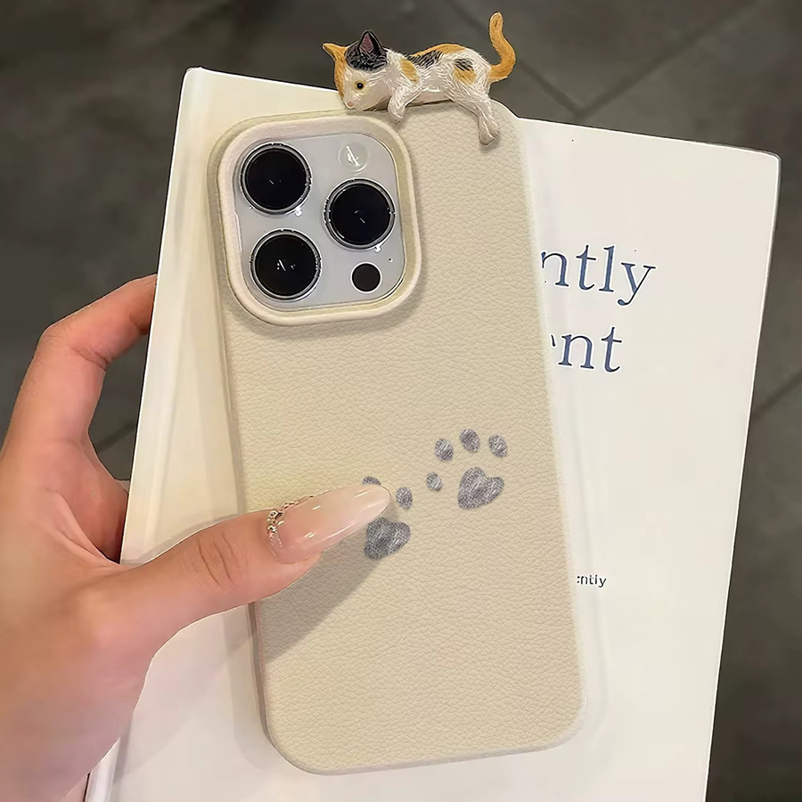 Weiche Silikonhülle mit Katzenpfoten-Design für dein iPhone in Grün, stoßfestes Softcase - Bild 2