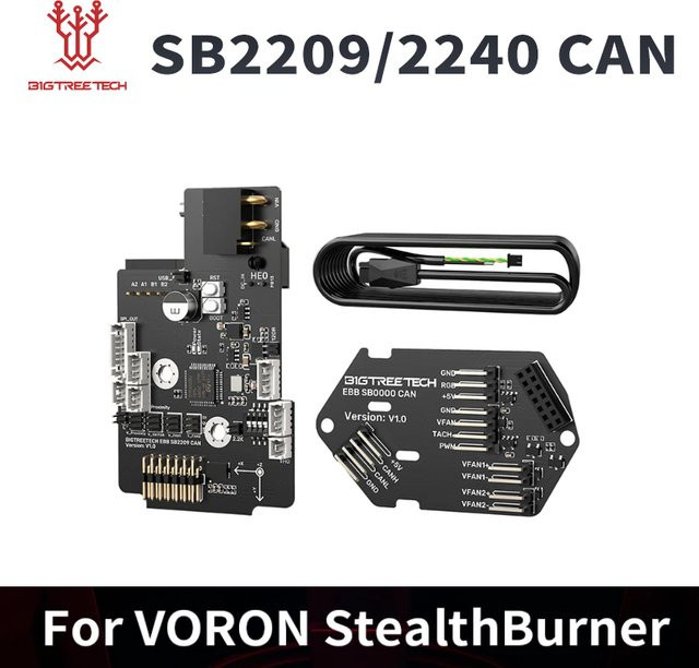 BIGTREETECH EBB SB2209 SB2240 CAN V1.0 3D-Druckerplatine mit USB-C und PT1000 für Klipper Voron StealthBurner VS Fly-SB2040 in Schwarz - Bild 1