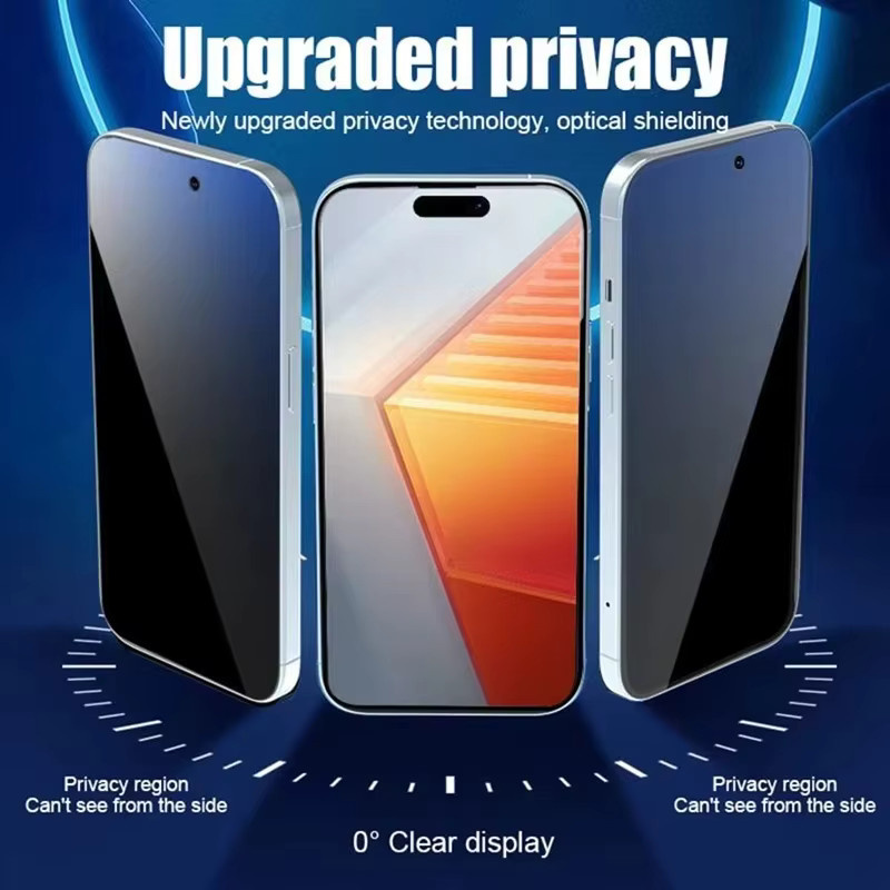 TUNEDEE Sichtschutz-Displayschutzfolie mit oleophober Beschichtung für iPhone 11 bis iPhone 18 Pro Max, transparent - Bild 2