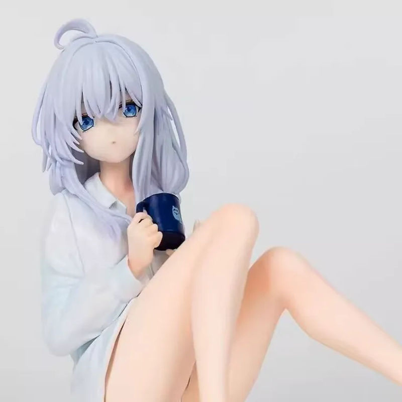 Bandai Anime-Figur Die Reise von Elaina sitzend im Pyjama, weißes Mädchen-Modell aus Kunststoff, Höhe: 10 cm - Bild 4