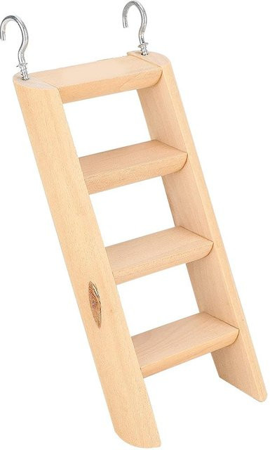 CosyHome Hamster Holz Kletterleitern Ständer, Kleintier Spielzeug, beige - Bild 1