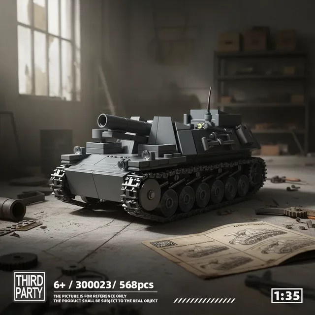 HUATEC Bison-Serie Selbstfahrendes Kanonenmodell, Bausatz, 568 Teile, ab 6 Jahren - Bild 1