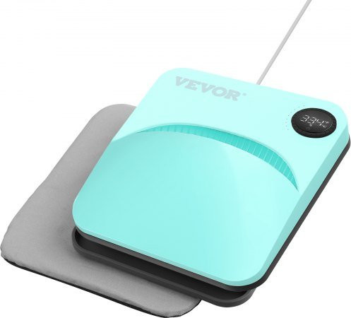 VEVOR Hitzepresse in Türkis, tragbare Sublimations-Transfer-Presse mit PTFE-beschichteter Platte für T-Shirts, Taschen und Kissen, B/T: 22,9 x 22,9 cm - Bild 1
