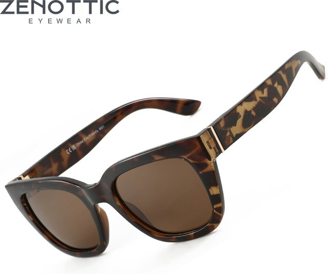 ZENOTTIC Sonnenbrille Square, Vollrand, Kunststoff, braun, Damen - Bild 1