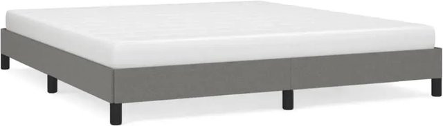 vidaXL Bettgestell aus Stoff in Grau mit gepolstertem Rahmen, B/T/H: 160 x 200 x 163 cm - Bild 1