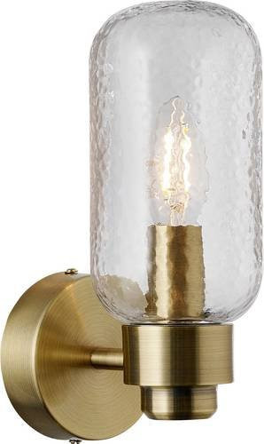 Nordlux Tutan Wandleuchte Art-Déco in Messing mit transparentem Glas und E14 Fassung - Bild 1