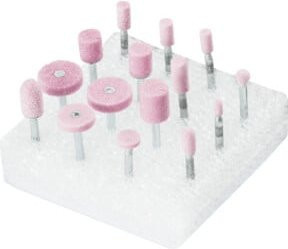 PFERD TOOLS STEEL EDGE Schleifstift-Set 15-tlg. in Pink mit 3 mm Schaft-Durchmesser und Körnung A80 für Stahl und Stahlguss - Bild 1