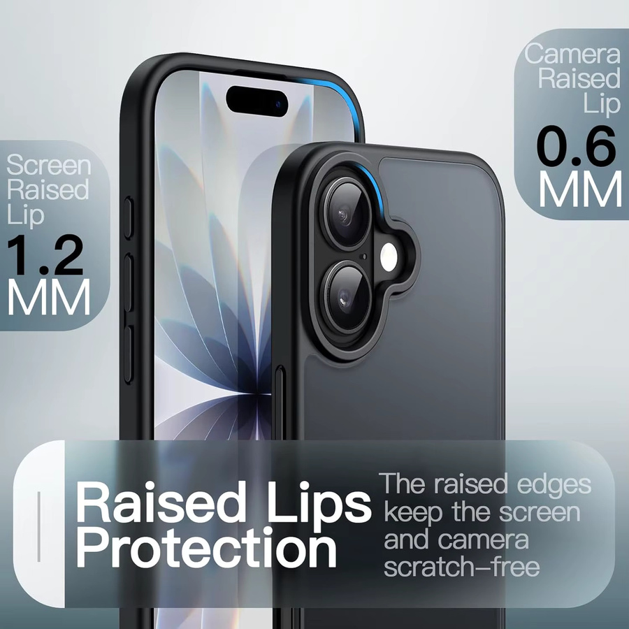 Stoßfeste matte Handyhülle von NYFundas für iPhone 17 Air 16 Pro Max 15 Plus 14 13 12 in Transparent, Blau oder Schwarz - Bild 4