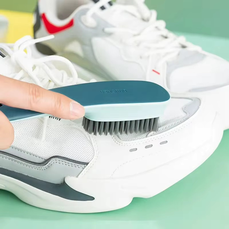 Multifunktionaler Reinigungsbürsten-Satz aus Kunststoff in Blau für Schuhe und Kleidung - Bild 2