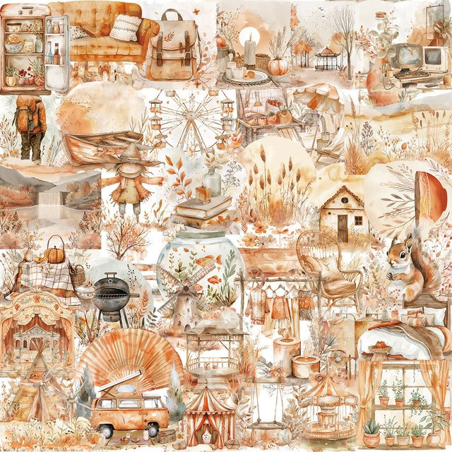 50 Stück Cartoon-Aquarell-Aufkleber aus Kunststoff in Multicolour für Laptop, Handy und Wasserflaschen - Bild 1