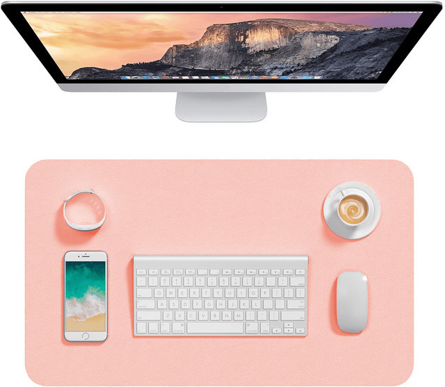 Home Essentials Mauspad rutschfeste Schreibtischunterlage in Schwarz oder Pink - Bild 1