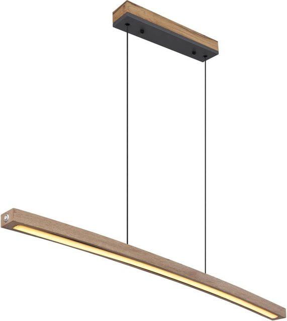 Globo LED-Pendelleuchte Doro Graphit Holzoptik dimmbar B/H/T: 7 x 120 x 100 cm - Bild 1