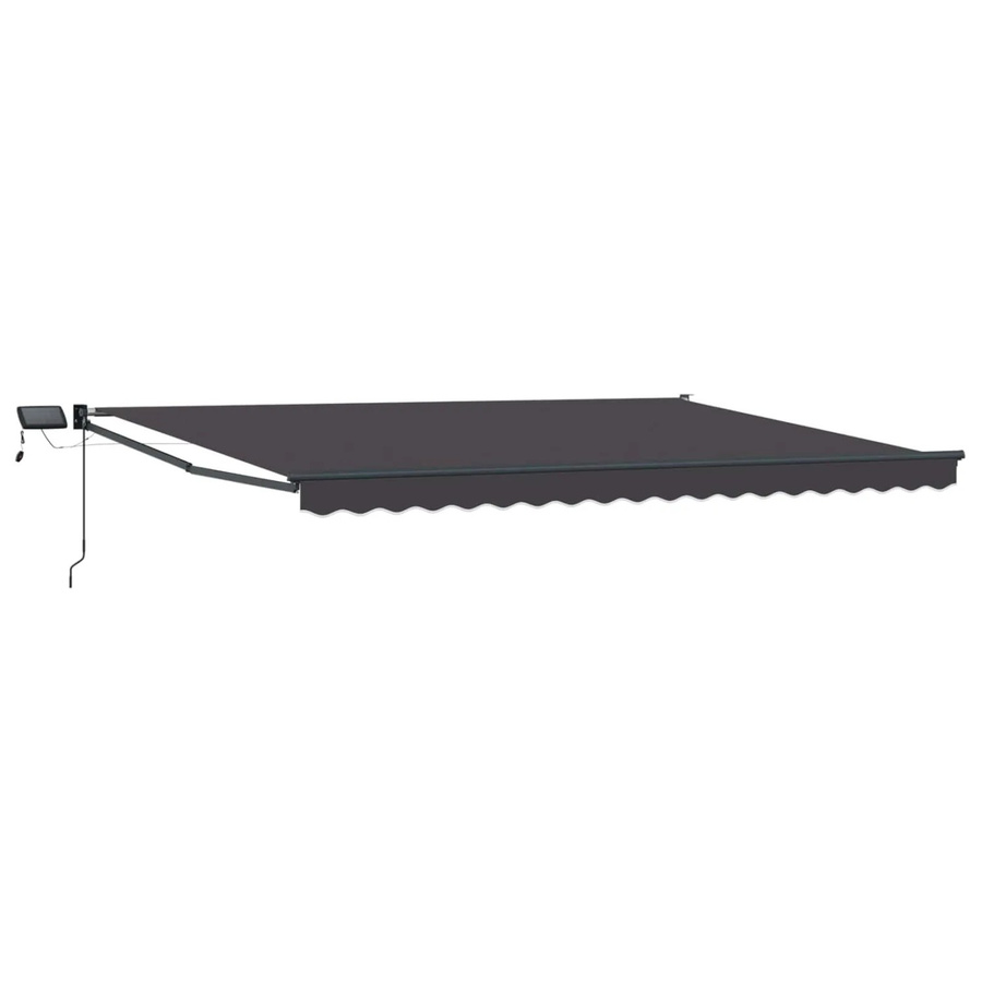 vidaXL Manuelle Gelenkarmmarkise mit LEDs in Anthrazit, B x H: 500 x 300 cm - Bild 2