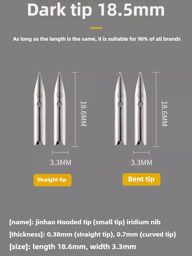JINHAO Iridium Ersatzfeder für Füllfederhalter in Silber für Modelle 9019, X159, 82, 82 mini, 100, 9056 und 9036 - Bild 2