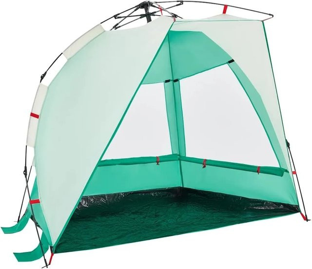 vidaXL Strandzelt für 2 Personen in Seegrün mit Quick Release System und wasserdichtem Polyester - Bild 1