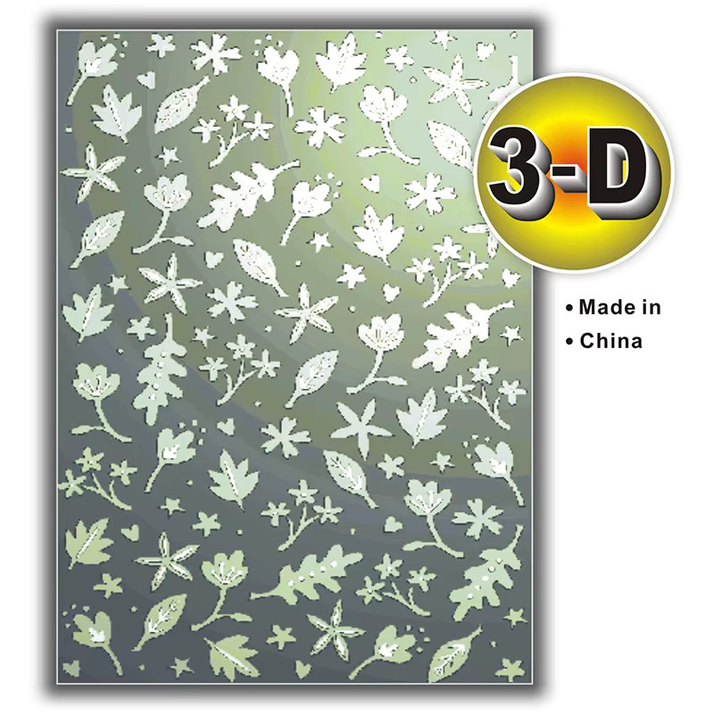 3D-Reliefmappe mit Blatt- und Blumenstrukturdesign für DIY-Sammelalben und dekorative Bastelprojekte aus Karton - Bild 1
