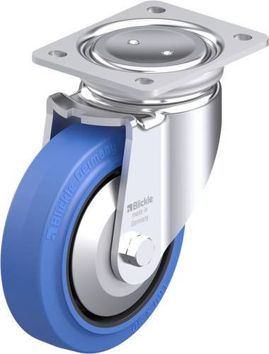 Blickle Stahlblech-Lenkrolle LUH-POEV 160KAD-SB-FA in Blau und Schwarz mit 160 mm Rad-Durchmesser und einer Tragfähigkeit von 400 kg - Bild 1