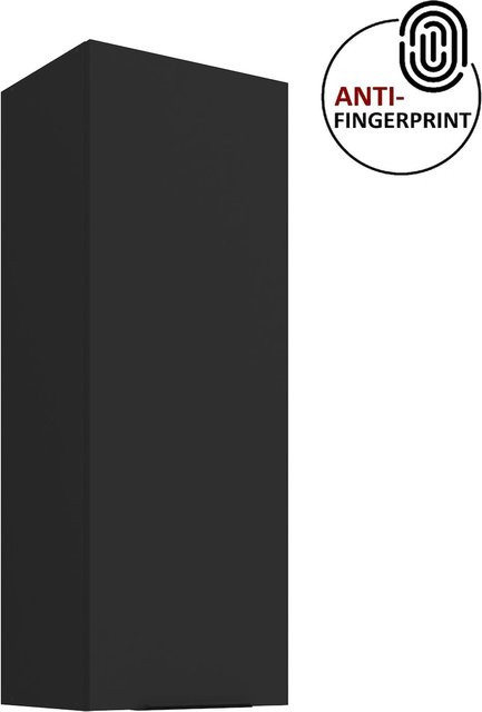 ARIA Hängeschrank Schwarz Matt mit Anti Fingerprint Oberfläche, Höhe: 40 cm, Breite: 90 cm - Bild 1