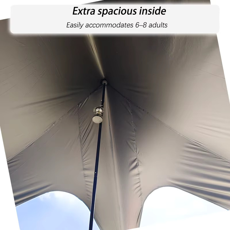 Hide Walker Oktopus-Campingplane mit Schwarzbeschichtung und Sonnenschutz, Farbe: Schwarz, B/T/H: 6 x 5 m - Bild 3