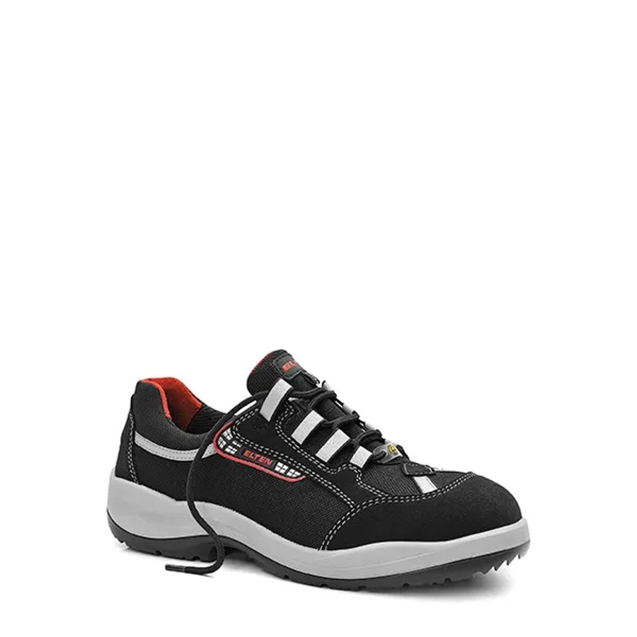 Elten Damen-Sicherheitshalbschuh Maja Low ESD S3 in Schwarz-Rot aus Cordura und Textil, Größe 35 - Bild 2