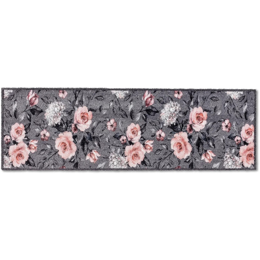 Astra Sauberlaufmatte Pure und Soft mit Blumenmuster in Grau, B/T: 50 x 150 cm, Höhe: 0,7 cm - Bild 2