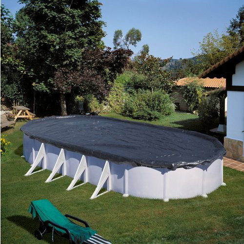 GRE Winterabdeckplane aus Polyethylen in Grau, Breite: 460 cm - Bild 1