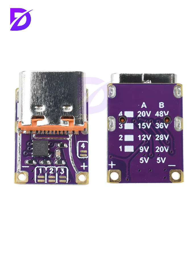 diymore PD3.0 PD3.1 QC3.0 Schnelllade-Modul mit Typ-C-Schnittstelle als DC Trigger für 5V/9V/12V/15V/20V - Bild 3