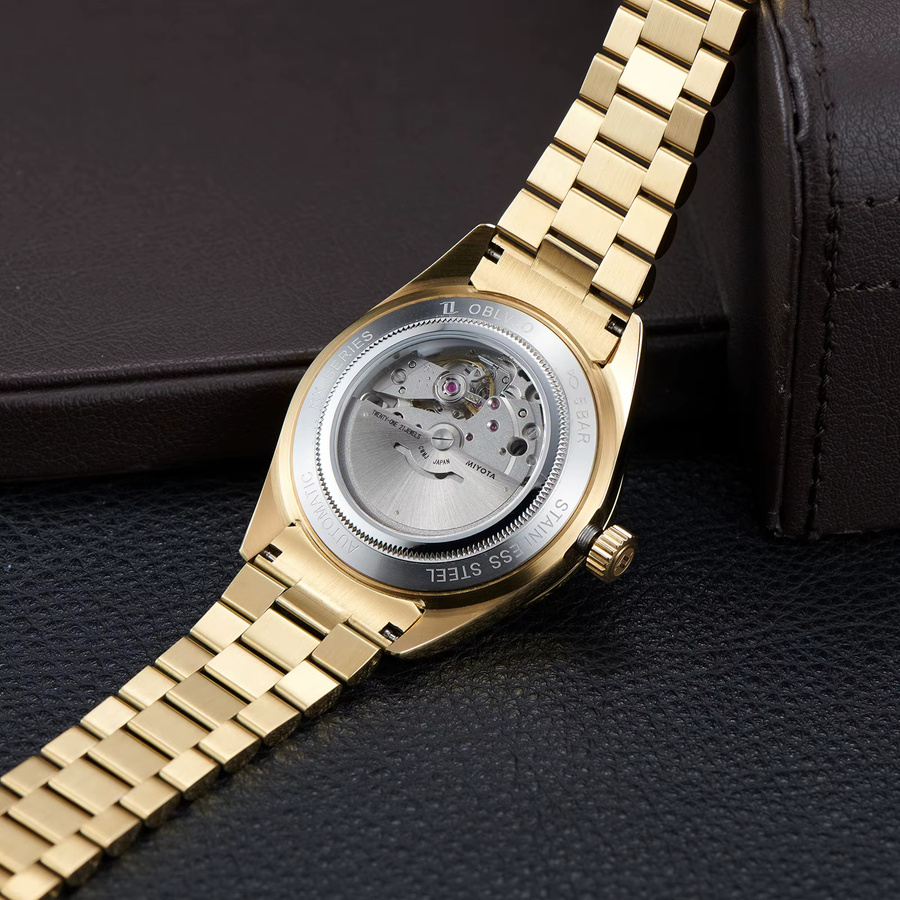 OBLVLO Armbanduhr, Automatik, Gelbgold, Diamant, Herren - Bild 5