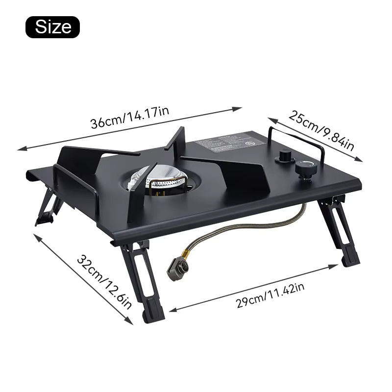 Pandatour Camping IGT Tischofen elektrischer Picknick-Kocher aus Edelstahl in Silber und Schwarz, tragbarer Outdoor-Kocher für den Tischbereich - Bild 4