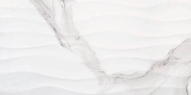 Wandfliese United Tile und Mosaic Calacatta Wave Feinsteinzeug in Weiß-Grau, glasiert, B: 30 cm, H: 60 cm, Tiefe: 1 cm - Bild 1