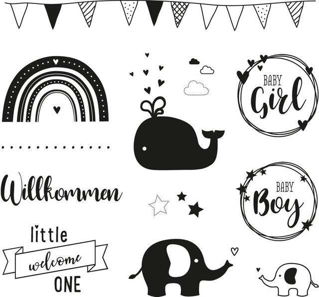 Clear Stamps Willkommen Baby Stempelset - Bild 1