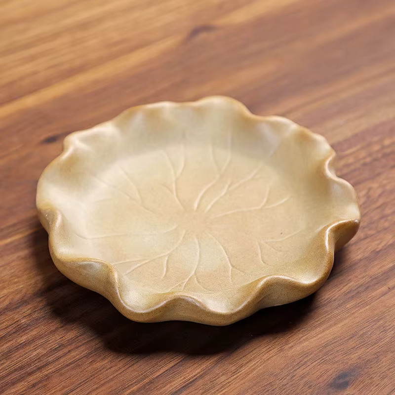 Kreatives Hydrokulturpflanzen-Tablett aus brasilianischem Holz mit Keramik-Untertasse in Beige für deine Zimmerpflanzen - Bild 3